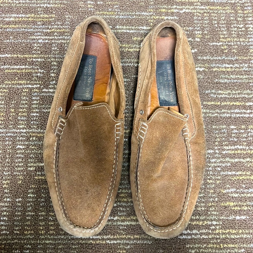 To Boot New York Adam Derrick O’Reilly Cigar Suede and Cashmere Slippers